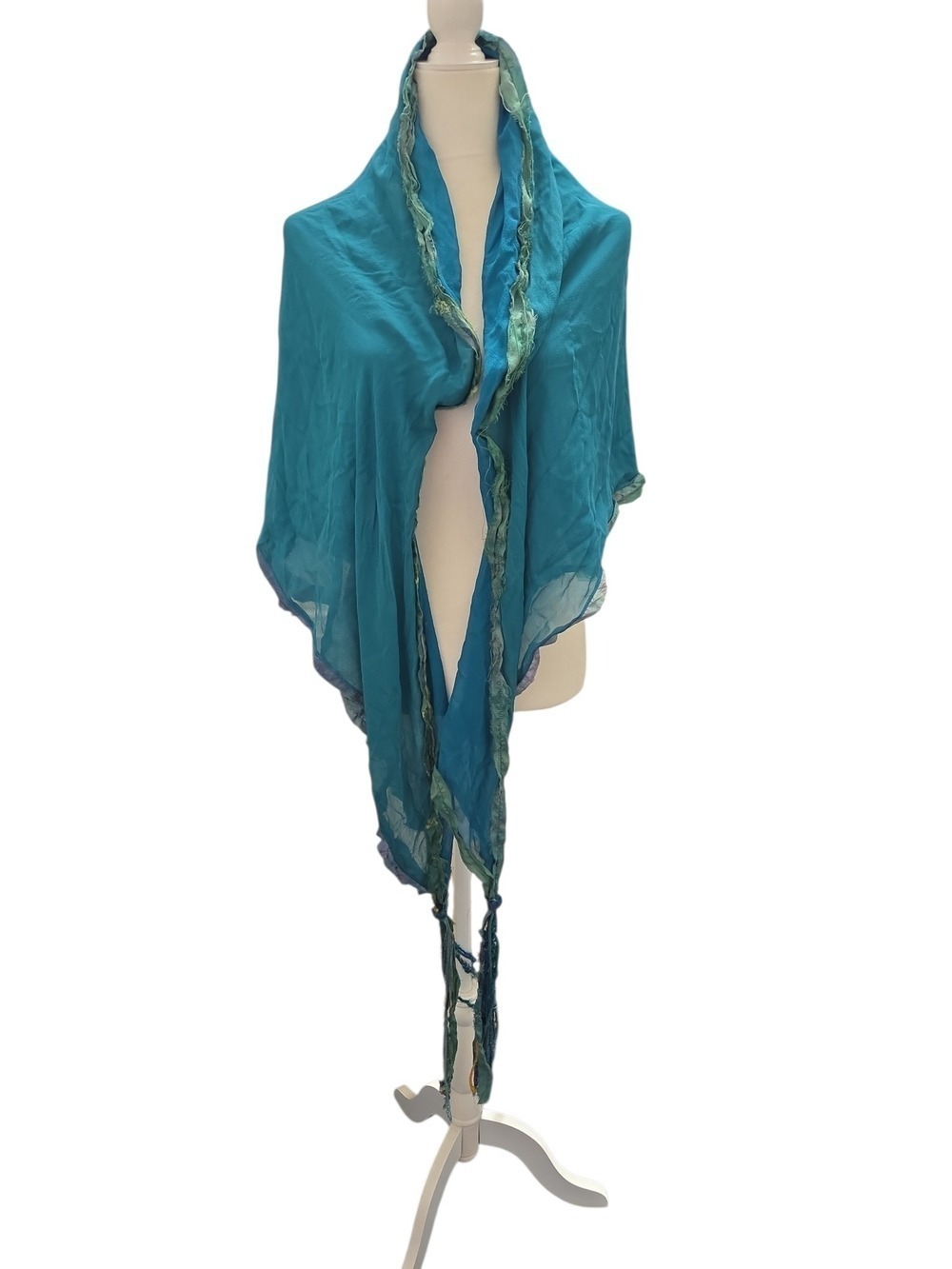 Greece Turquoise Scarf Wrap Lightweight Women Accessories Handmade